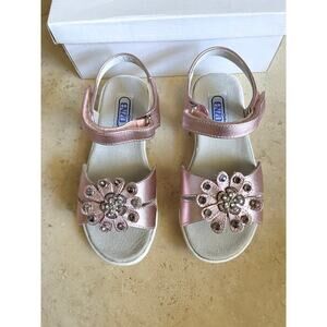 Enzo New in Box girls metallic pink flower sandals, 31EUR/13US